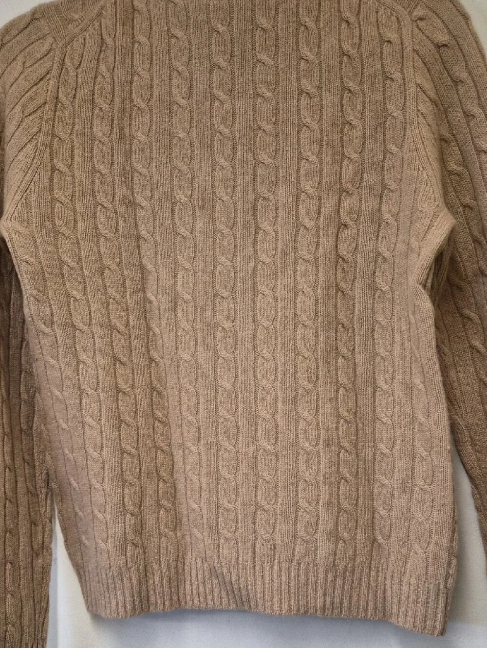 J. Crew Beige Cable-Knit Turtleneck Sweater Size L